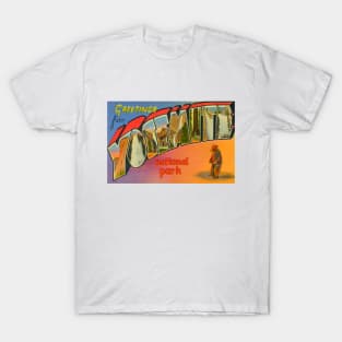 Greetings from Yosemite National Park - Vintage Large Letter Postcard T-Shirt